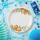 Orangen Kleine Süsse Kinderdusche Pappteller (Party)