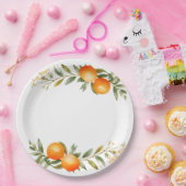 Orangen Kleine Süsse Kinderdusche Pappteller (Party)