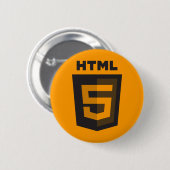 Orangen-Knopf HTML 5 Button (Vorne & Hinten)