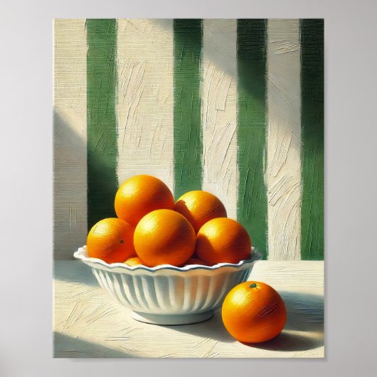 Orangen Küche Obst Sommer Trendy Wall Poster (Vorne)