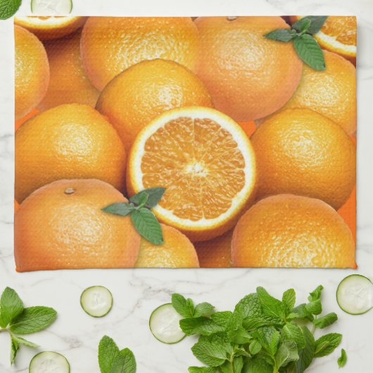 Orangen Küchentuch 🍊 (Gefaltet)