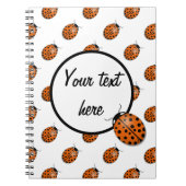 Orangen Ladybug Notizblock (Vorderseite)