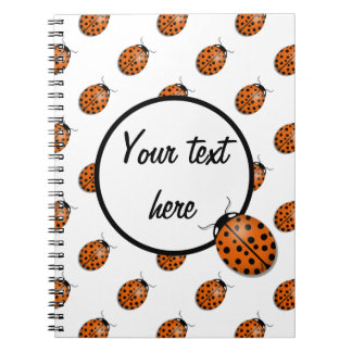 Orangen Ladybug Notizblock