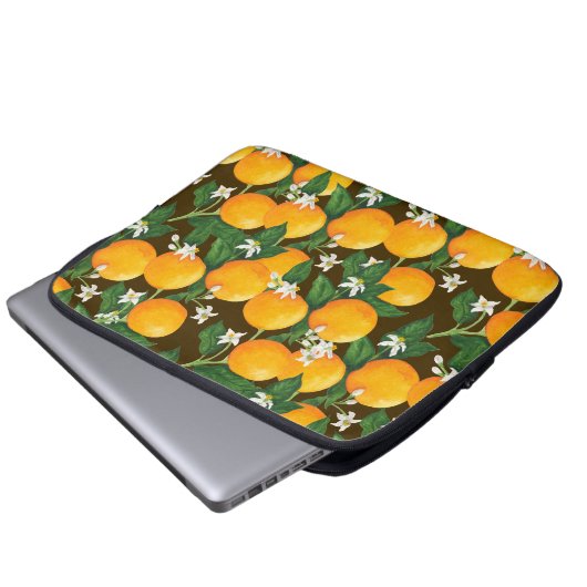 Orangen Laptopschutzhülle (Vorne Knopf)
