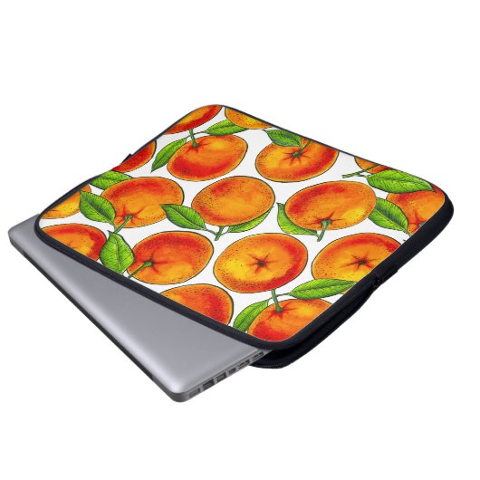 Orangen Laptopschutzhülle (Vorne Knopf)