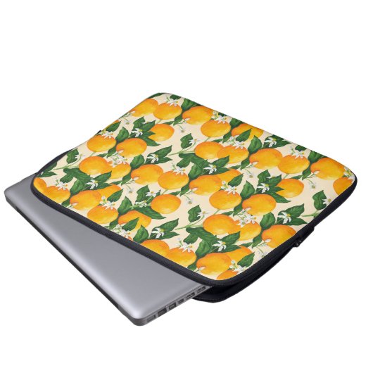 Orangen Laptopschutzhülle (Vorne Knopf)