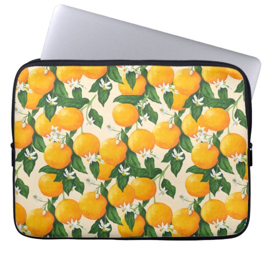 Orangen Laptopschutzhülle (Vorderseite)