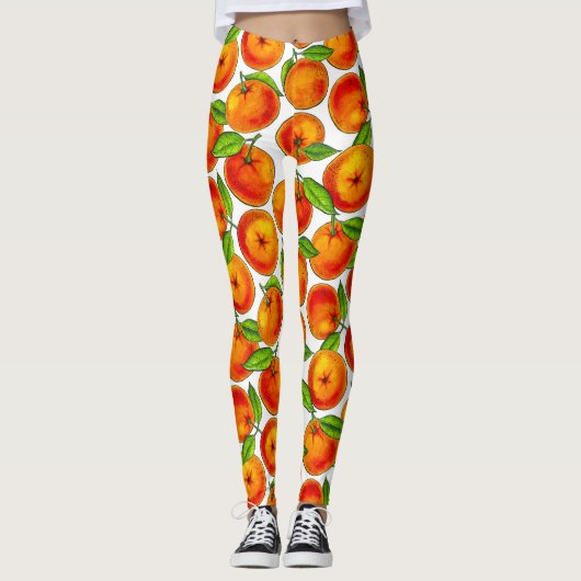 Orangen Leggings (Vorderseite)