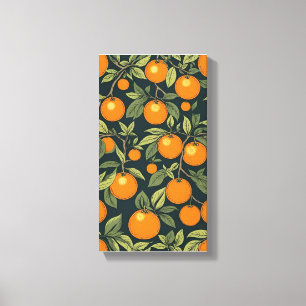 Orangen Leinwand Mauer Kunst