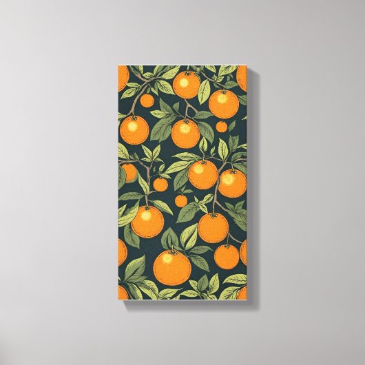 Orangen Leinwand Mauer Kunst (Vorderseite)