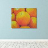 Orangen Leinwanddruck (Insitu (Holzboden))