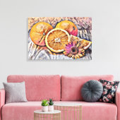 Orangen Leinwanddruck (Insitu (Wohnzimmer))