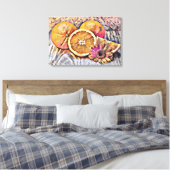 Orangen Leinwanddruck (Insitu (Schlafzimmer))