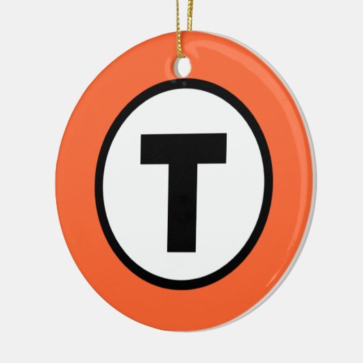 Orangen-Linie Bostons T Keramikornament (Links)