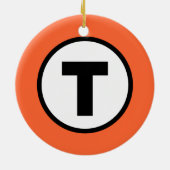 Orangen-Linie Bostons T Keramikornament (Hinten)