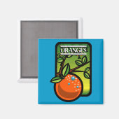 Orangen Magnet (Vorderseite/Rückseite)
