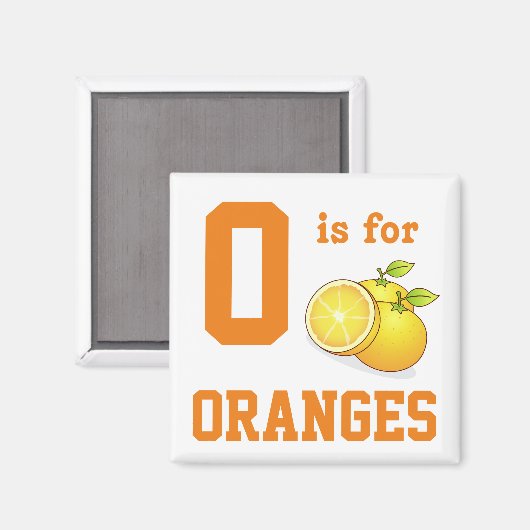 Orangen Magnet (Vorderseite/Rückseite)