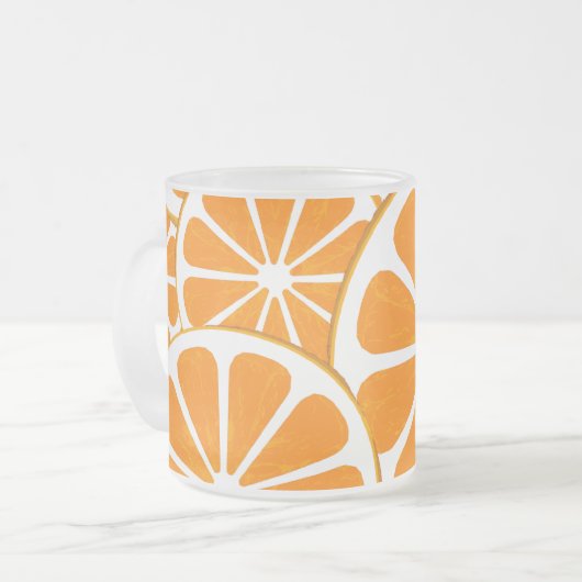 Orangen. Mattglastasse (Vorderseite Links)