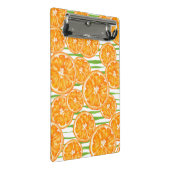 Orangen Mini Klemmbrett (Schrägansicht)