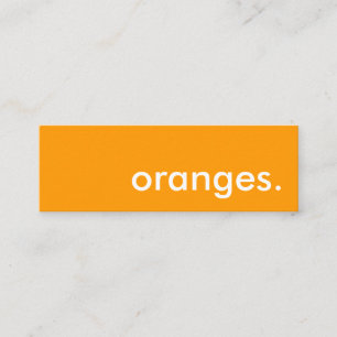 Orangen. Mini Visitenkarte
