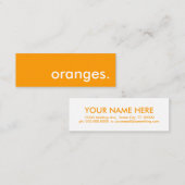 Orangen. Mini Visitenkarte (Vorne/Hinten)