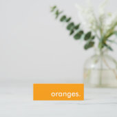 Orangen. Mini Visitenkarte (Stehend Vorderseite)