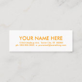 Orangen. Mini Visitenkarte (Rückseite)