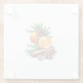 Orangen mit Cloves und Zimt neben Brünn Verlassen Glasuntersetzer (Rückseite)