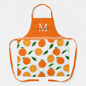 Orangen Muster Monogramm Schürze (Vorderseite)