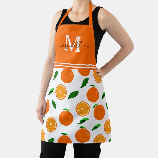 Orangen Muster Monogramm Schürze (InSitu)