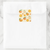 Orangen-Muster Quadratischer Aufkleber (Tasche)