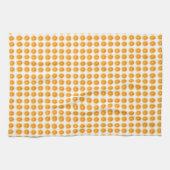 Orangen Muster Weiß Geschirrtuch (Horizontal)