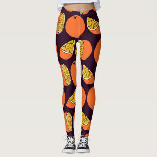 Orangen nahtlose Muster, Vintage Textur. Leggings