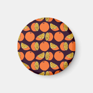 Orangen nahtlose Muster, Vintage Textur. Magnet
