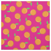 Orangen Niedlich Frucht Küche Rosa Stoff (Muster)