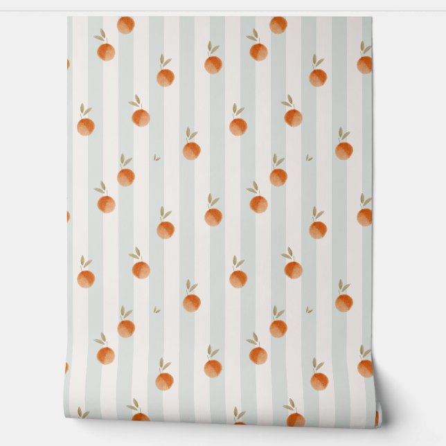 Orangen niedliche Tapete Frucht (Abrollen)