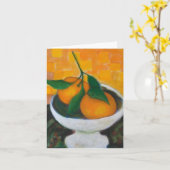 Orangen Notecard Karte (Gelbe Blume)