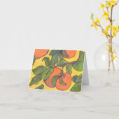 Orangen Notecard Karte (Gelbe Blume)