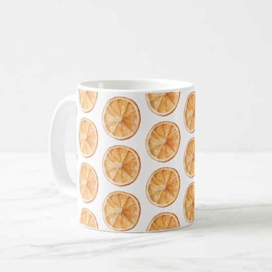 Orangen Obst Kaffeetasse (Vorderseite Links)