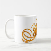 Orangen-Oktopus Kaffeetasse (Links)
