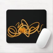 Orangen-Oktopus Mousepad (Mit Mouse)