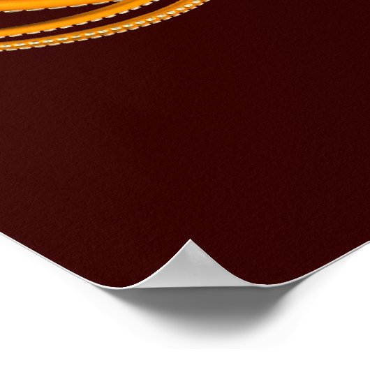 Orangen-Oktopus Poster (Ecke)