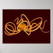 Orangen-Oktopus Poster (Vorne)