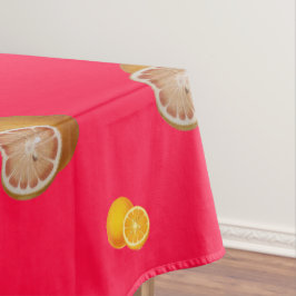 Orangen – Oranges – Citrus fruits pink Tischdecke