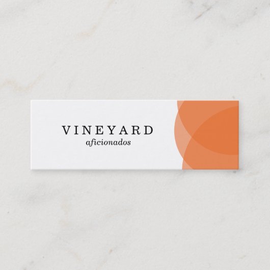 Orangen-Overlap Mini Visitenkarte (Vorderseite)