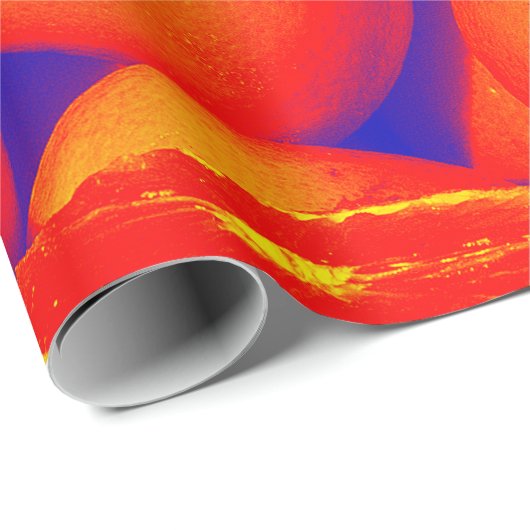 Orangen-Packpapier Geschenkpapier (Rolleneckpunkt)