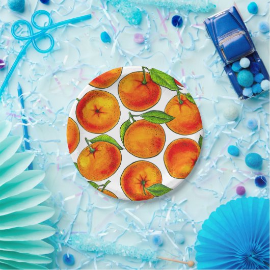 Orangen Pappteller (Party)