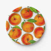 Orangen Pappteller (Vorderseite)