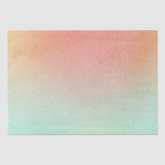 Orangen-Pfirsich-Minze-Hochzeit Seidenpapier (Vorderseite)
