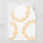 Orangen-Plumerien-Hochzeit Einladung (Rückseite)